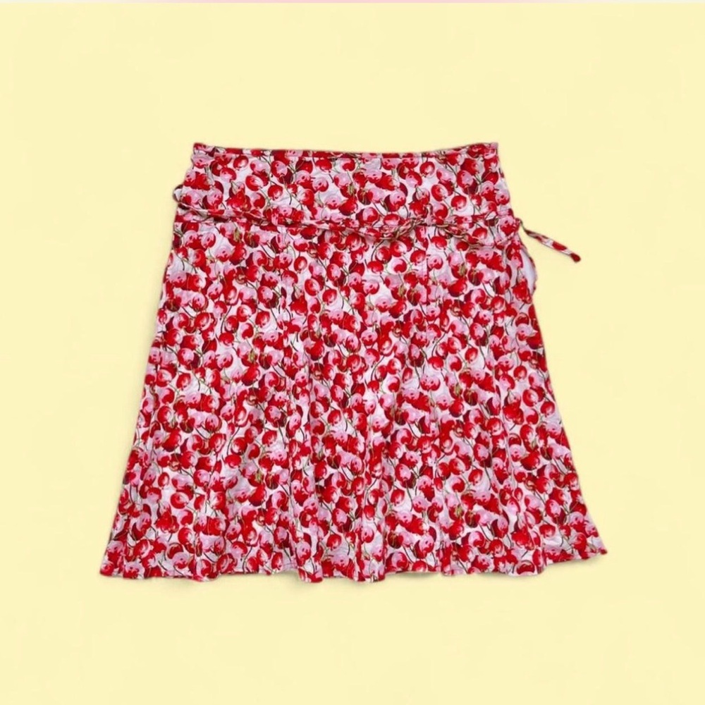 Floral Red Skirt